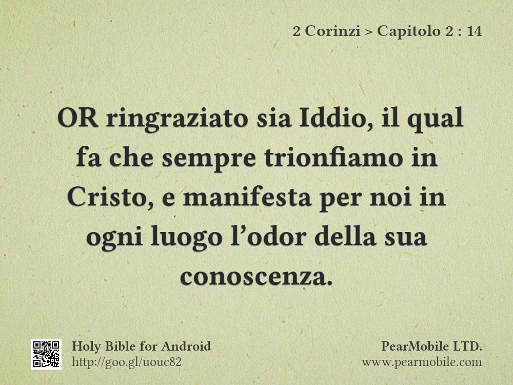 2 Corinzi, Capitolo 2:14